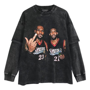 LEBRON JAMES & EMBIID 76ERS TANK TOP & TEE & LONG SLEEVE & LAYERED LS & HOODIE