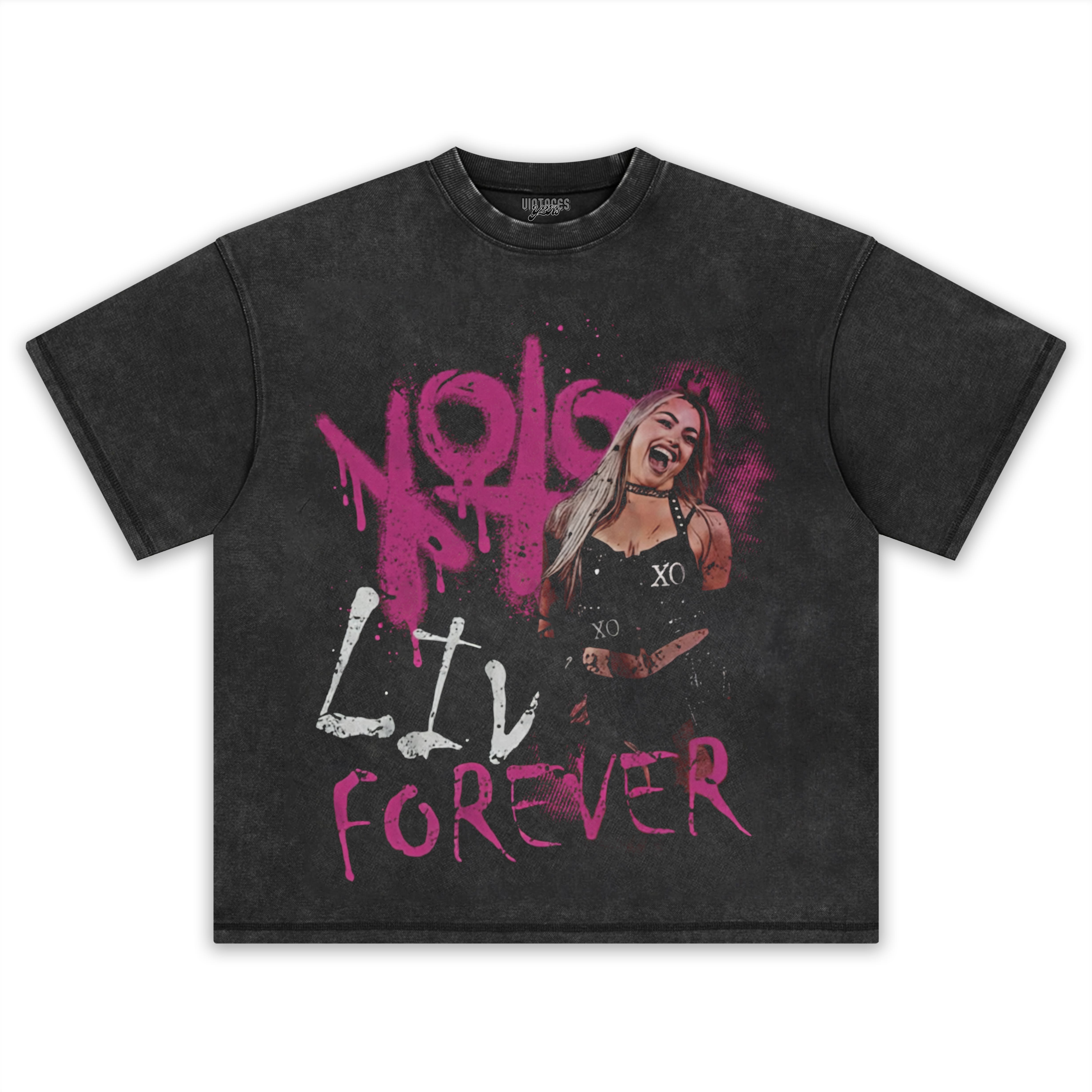 LIV MORGAN XOXO SPRAY PAINT TANK TOP & TEE & LONG SLEEVE & LAYERED LS & HOODIE