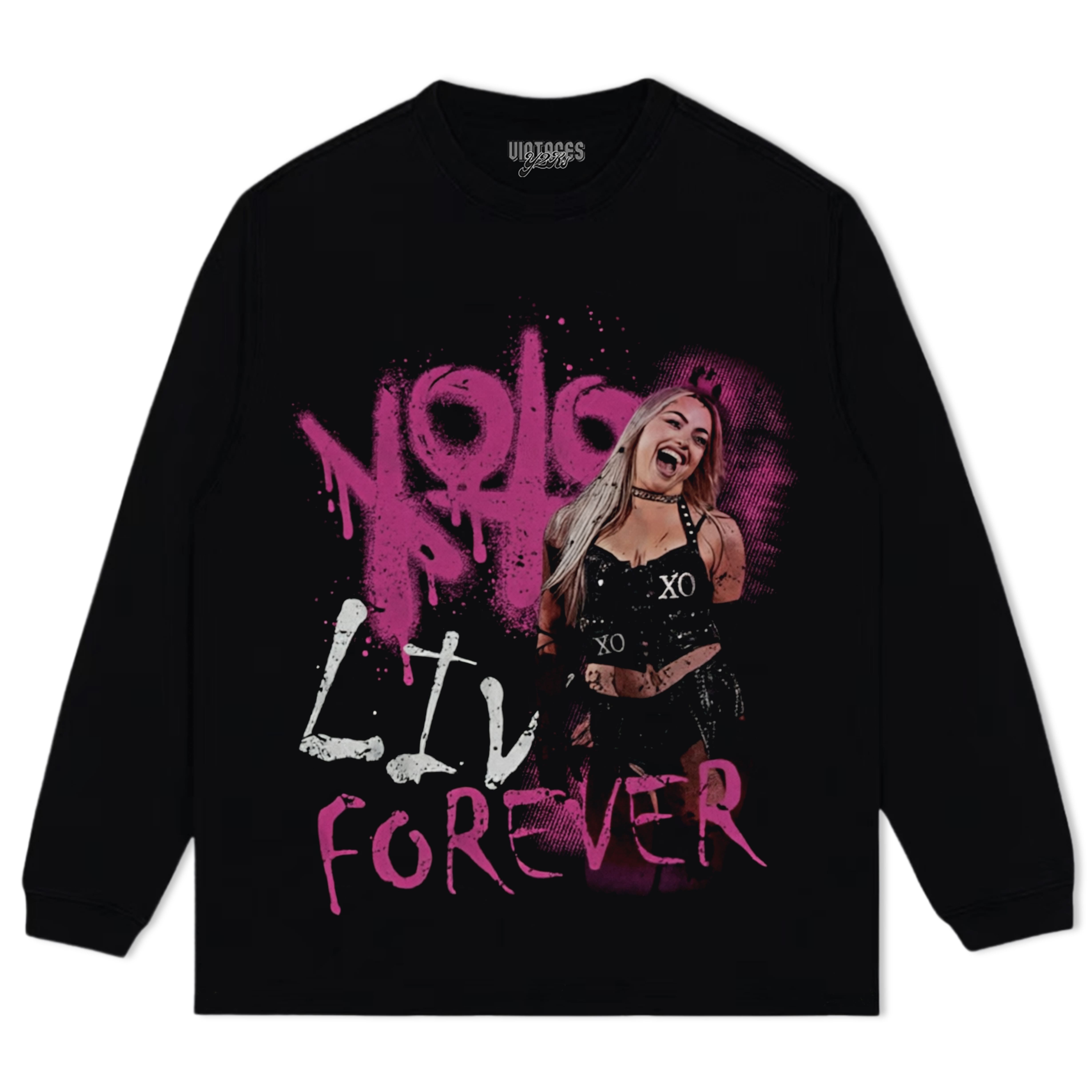 LIV MORGAN XOXO SPRAY PAINT TANK TOP & TEE & LONG SLEEVE & LAYERED LS & HOODIE
