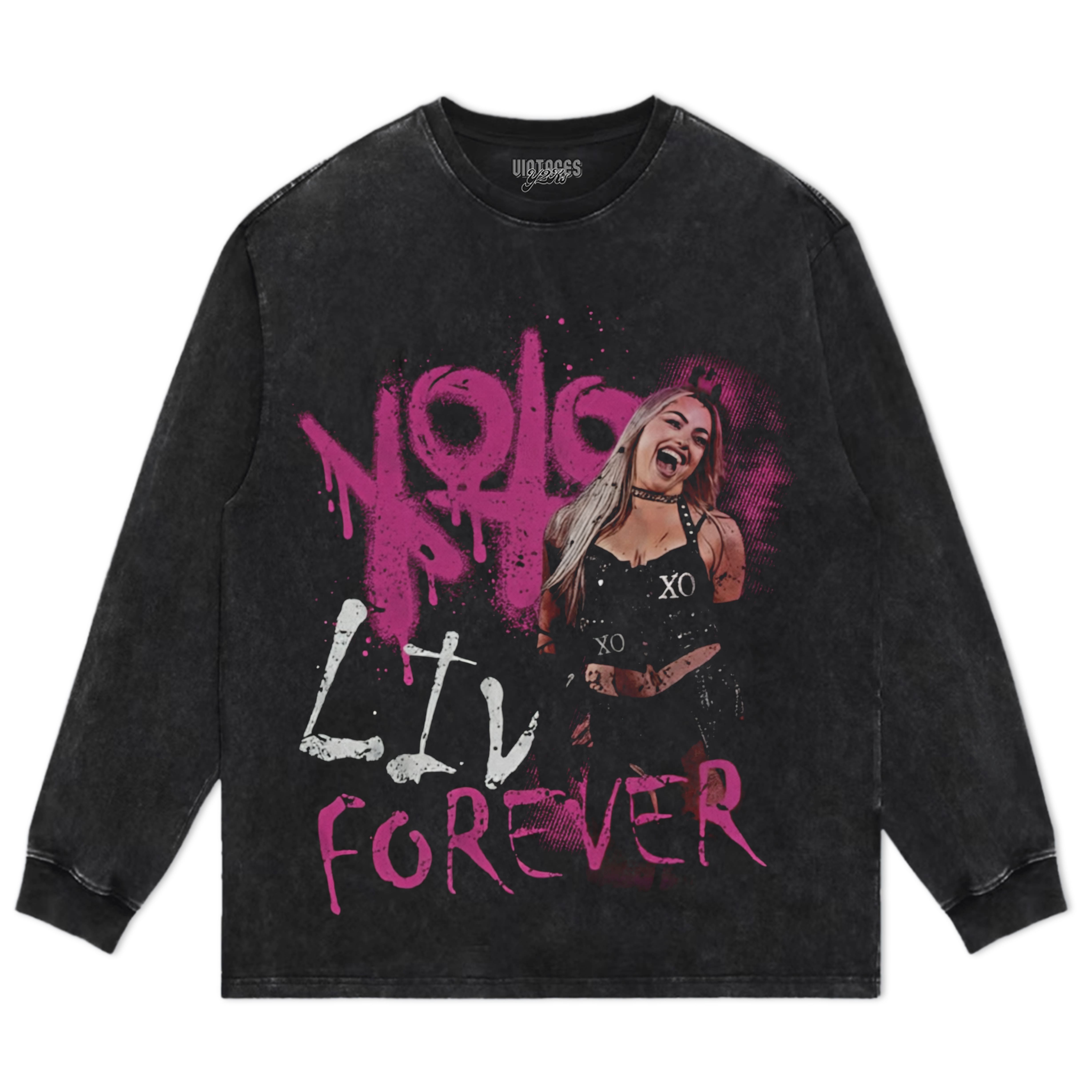 LIV MORGAN XOXO SPRAY PAINT TANK TOP & TEE & LONG SLEEVE & LAYERED LS & HOODIE