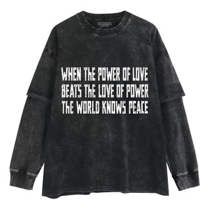 LOVE OVER POWER WORLD PEACE V2 TANK TOP & TEE & LONG SLEEVE & LAYERED LS & HOODIE