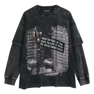 LOVE OVER POWER WORLD PEACE V3 TANK TOP & TEE & LONG SLEEVE & LAYERED LS & HOODIE