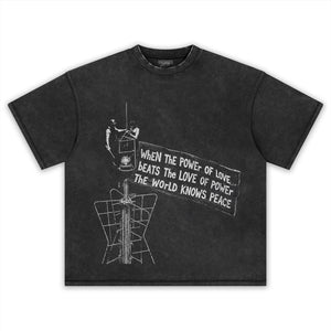 LOVE OVER POWER WORLD PEACE V4 TANK TOP & TEE & LONG SLEEVE & LAYERED LS & HOODIE