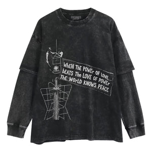 LOVE OVER POWER WORLD PEACE V4 TANK TOP & TEE & LONG SLEEVE & LAYERED LS & HOODIE