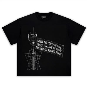 LOVE OVER POWER WORLD PEACE V4 TANK TOP & TEE & LONG SLEEVE & LAYERED LS & HOODIE