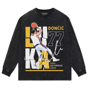 LUKA DONCIC & MAKE LOS ANGELES GREAT BASKETBALL TEE & LS & HOODIE