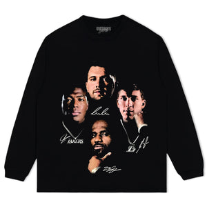 LUKA DONCIC, LEBRON JAMES, AUSTIN REAVES & RUI HACHIMURA RECORDS TEE & LS & HOODIE