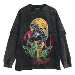 LUNAR LUNACY - SPIDER MAN  LAYERED LONG SLEEVE