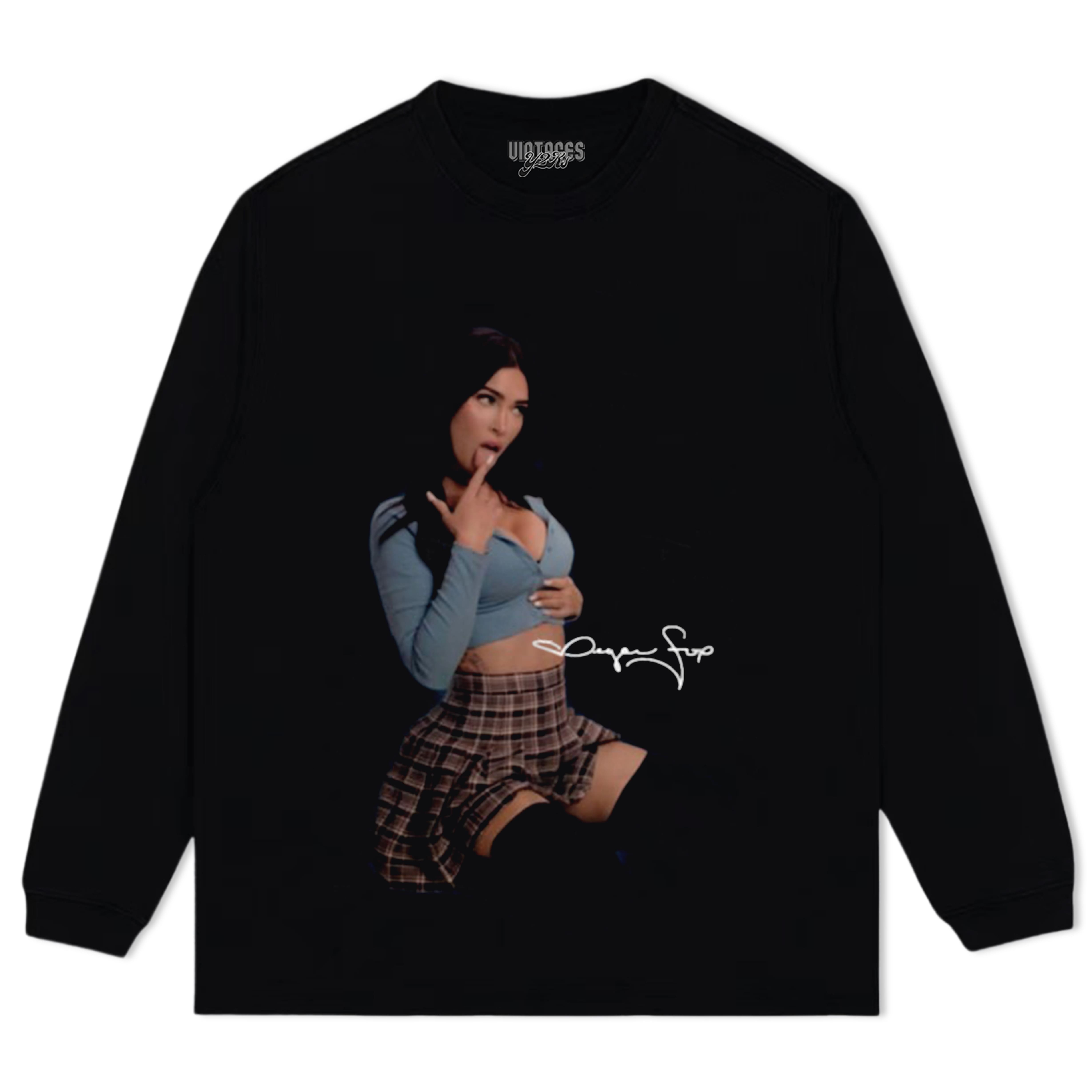 MEGAN FOX SEXY SIGNATURE TANK TOP & TEE & LONG SLEEVE & LAYERED LS & HOODIE
