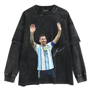 MESSI - BREAKS WORLD CUP GOALS RECORD V2 TANK TOP & TEE & LONG SLEEVE & LAYERED LS & HOODIE