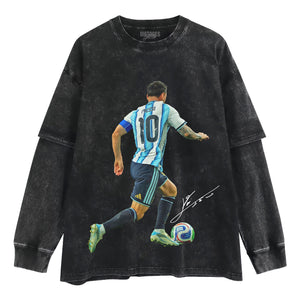 MESSI - BREAKS WORLD CUP GOALS RECORD V3 TANK TOP & TEE & LONG SLEEVE & LAYERED LS & HOODIE