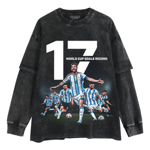 MESSI WORLD CUP GOALS RECORD TANK TOP & TEE & LONG SLEEVE & LAYERED LS & HOODIE