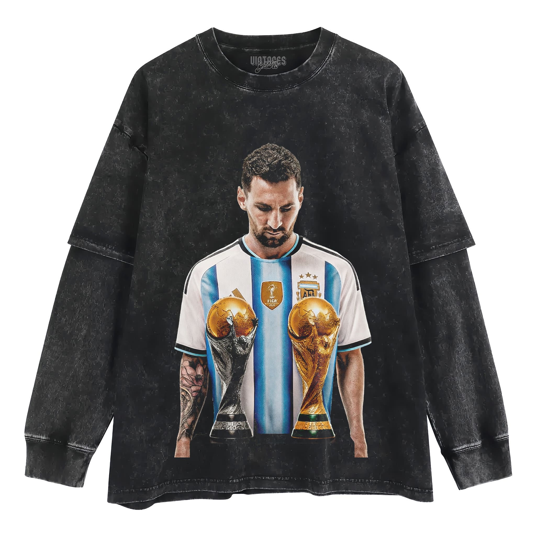 MESSI - FIFA WORLD CUP TROPHY TANK TOP & TEE & LONG SLEEVE & LAYERED LS & HOODIE