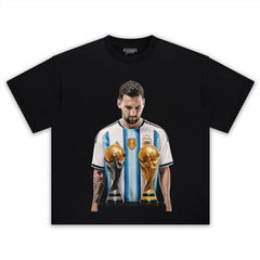 MESSI - FIFA WORLD CUP TROPHY TANK TOP & TEE & LONG SLEEVE & LAYERED LS & HOODIE