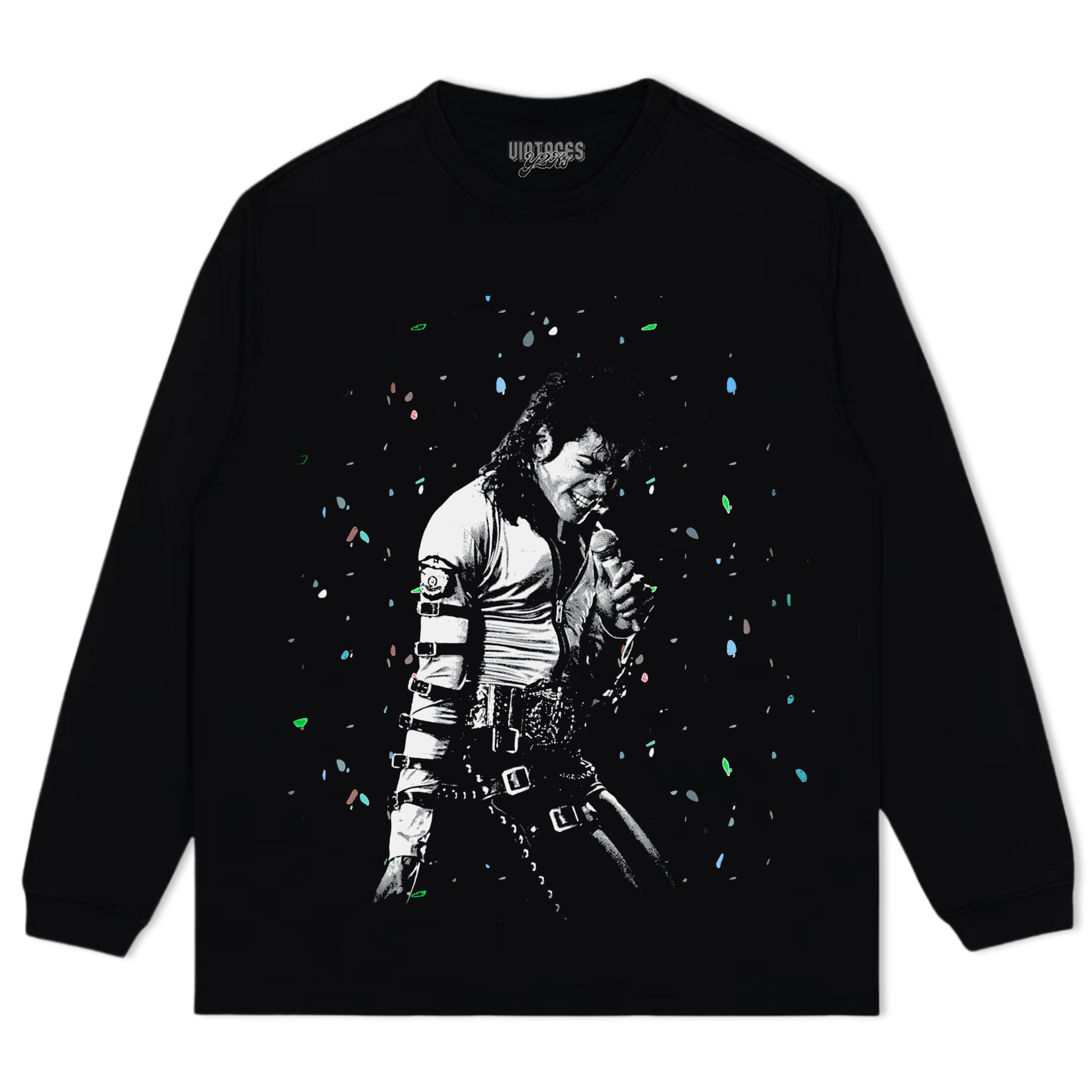 MICHAEL JACKSON CONFETTI TANK TOP & TEE & LONG SLEEVE & LAYERED LS & HOODIE