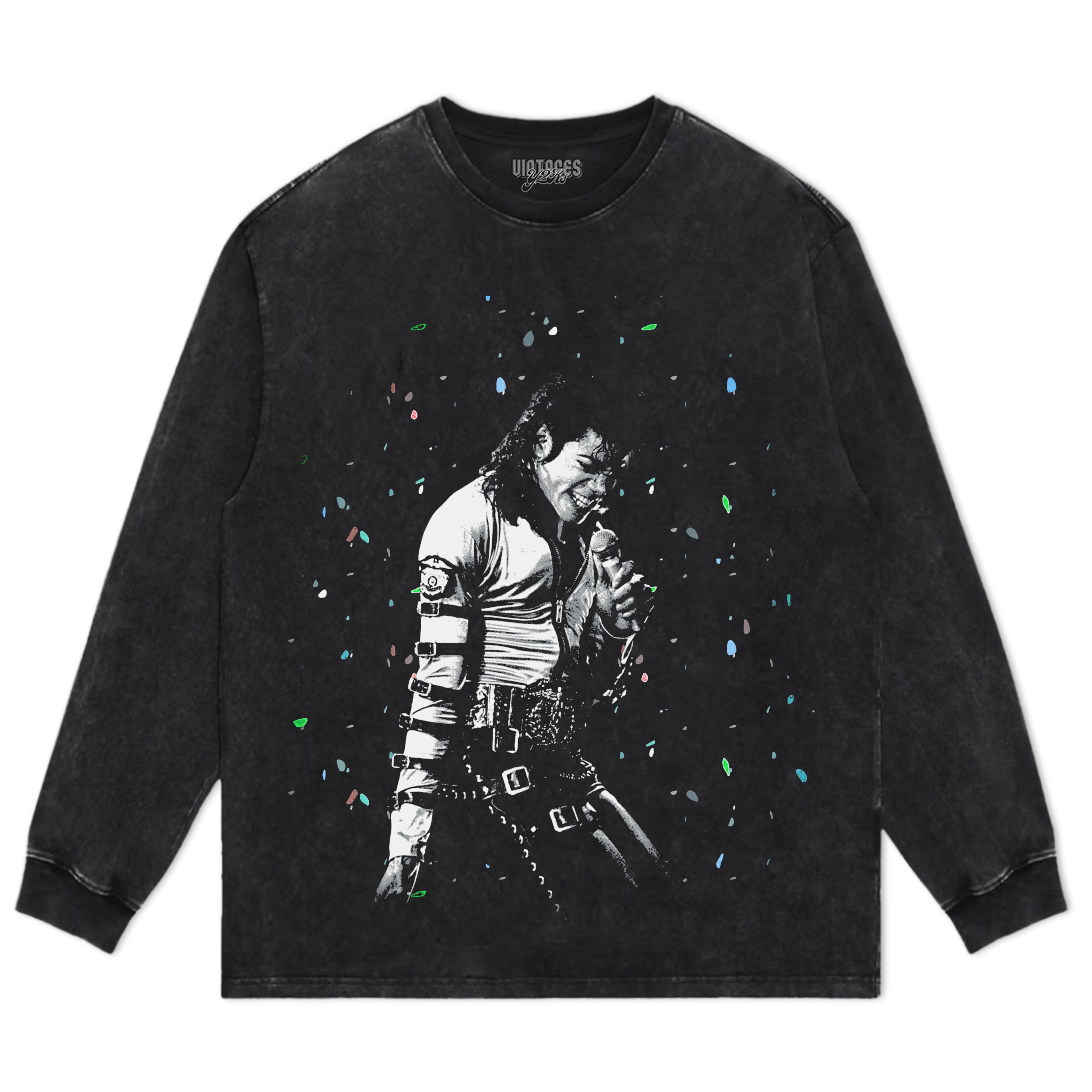 MICHAEL JACKSON CONFETTI TANK TOP & TEE & LONG SLEEVE & LAYERED LS & HOODIE