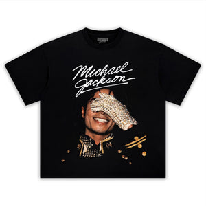 MICHAEL JACKSON GLOVE SIGNED TANK TOP & TEE & LONG SLEEVE & LAYERED LS & HOODIE