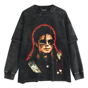 MICHAEL JACKSON KING OF POP TANK TOP & TEE & LONG SLEEVE & LAYERED LS & HOODIE