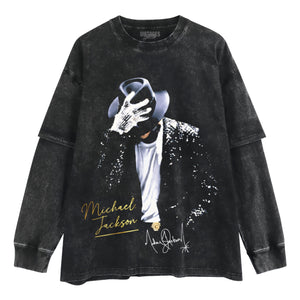 MICHAEL JACKSON KING OF POP Ⅰ TANK TOP & TEE & LONG SLEEVE & LAYERED LS & HOODIE