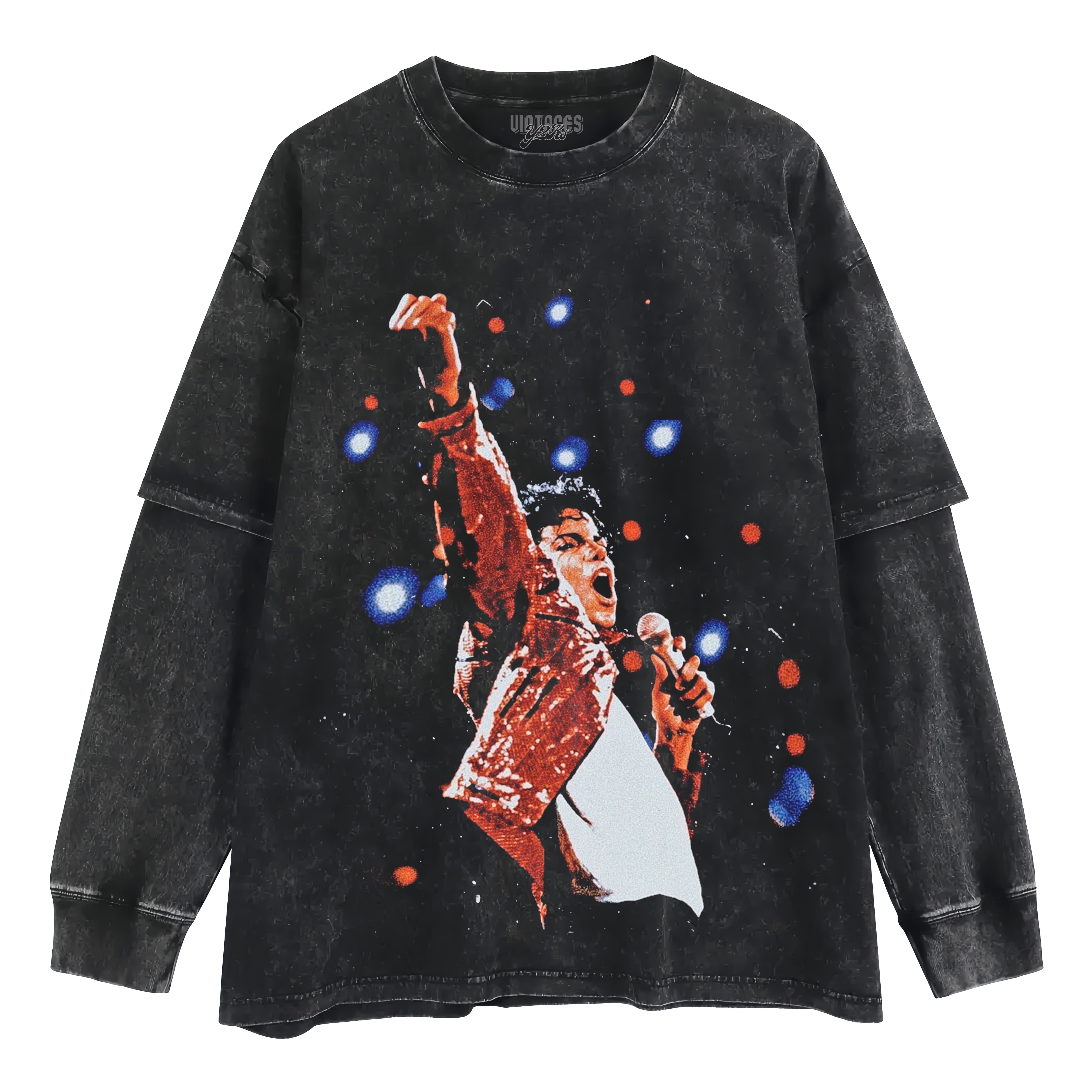 MICHAEL JACKSON KING OF POP V4 TANK TOP & TEE & LONG SLEEVE & LAYERED LS & HOODIE