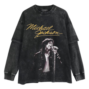 MICHAEL JACKSON KING OF POP V5 TANK TOP & TEE & LONG SLEEVE & LAYERED LS & HOODIE