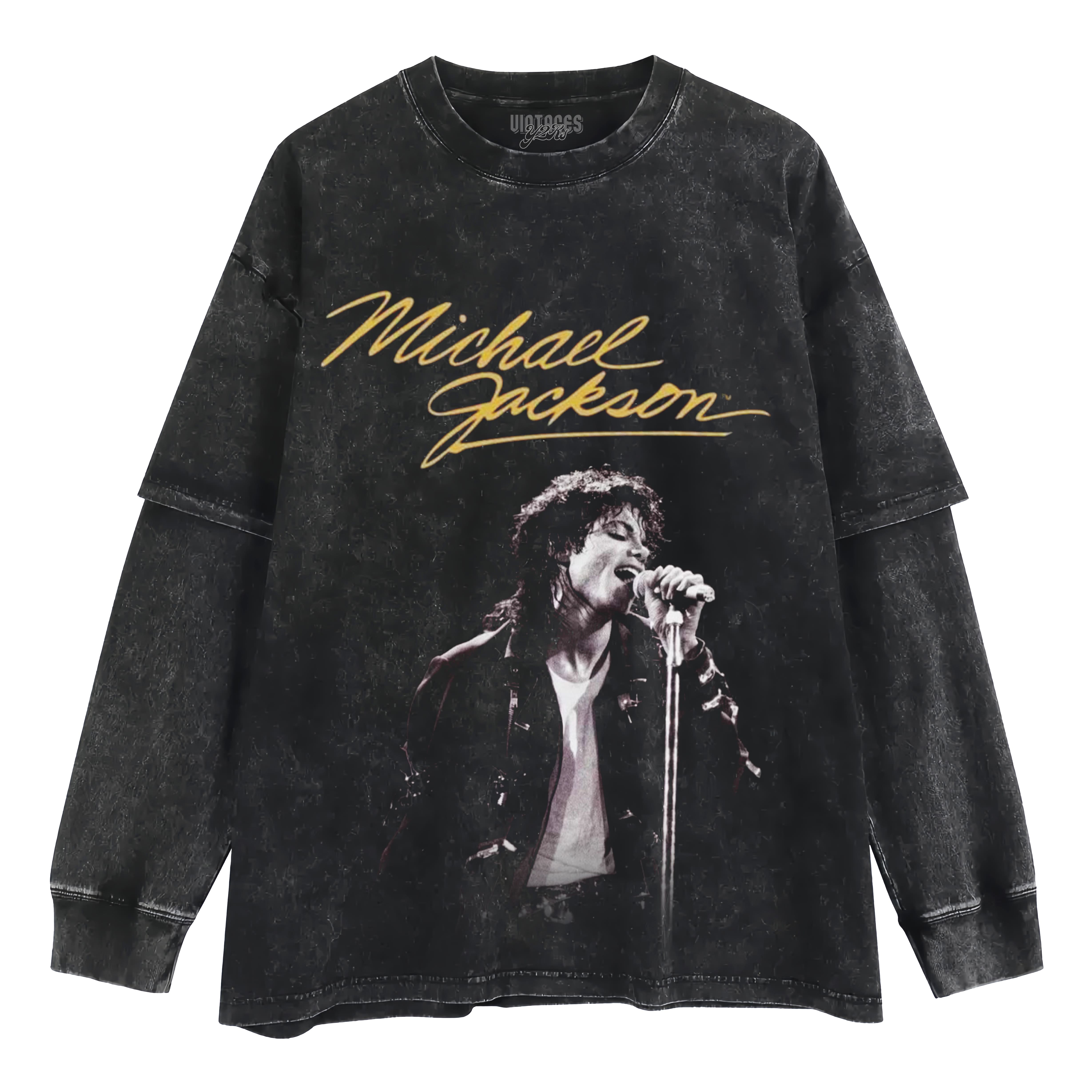 MICHAEL JACKSON KING OF POP V5 TANK TOP & TEE & LONG SLEEVE & LAYERED LS & HOODIE