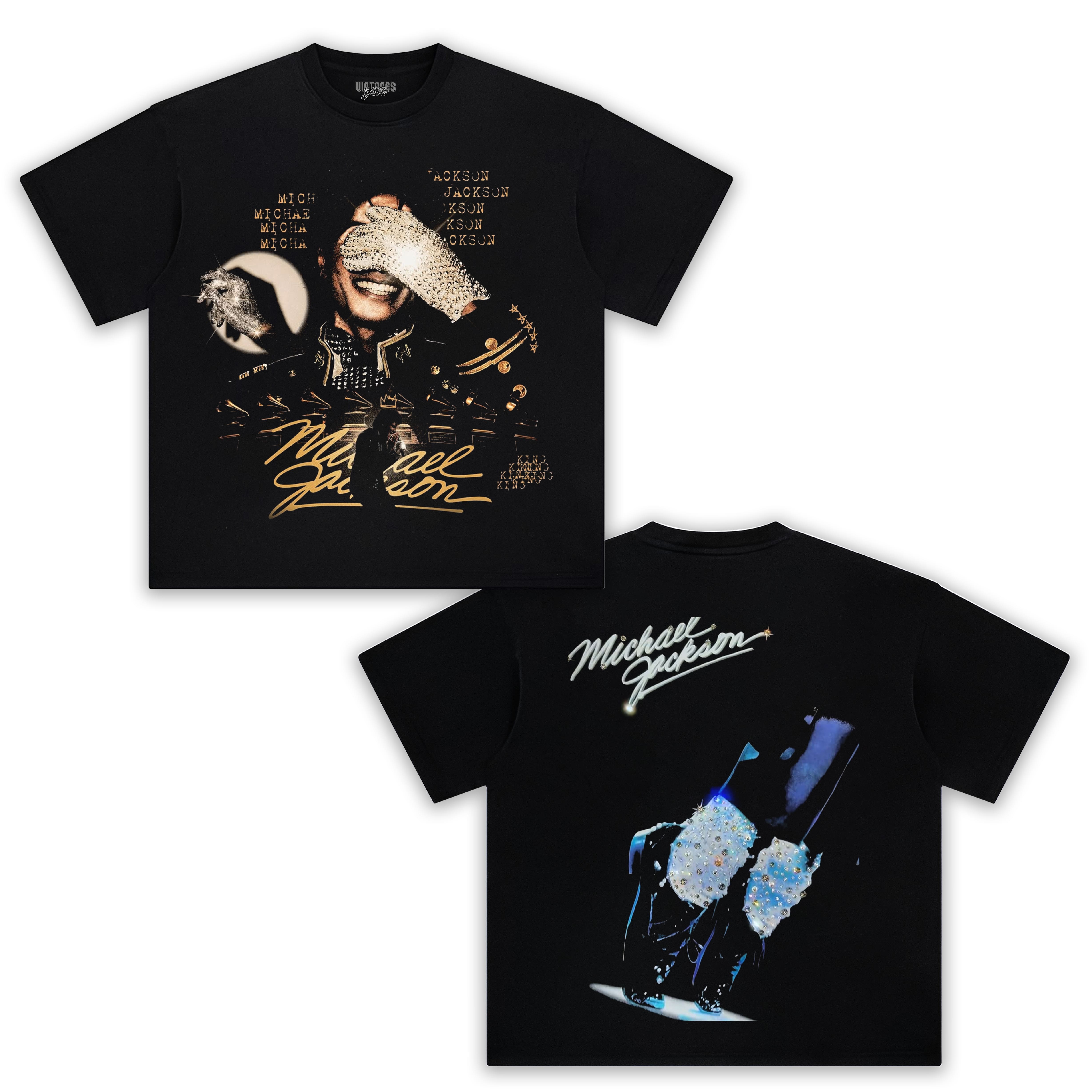 MICHAEL JACKSON KING OF POP VINTAGE V3 TANK TOP & TEE