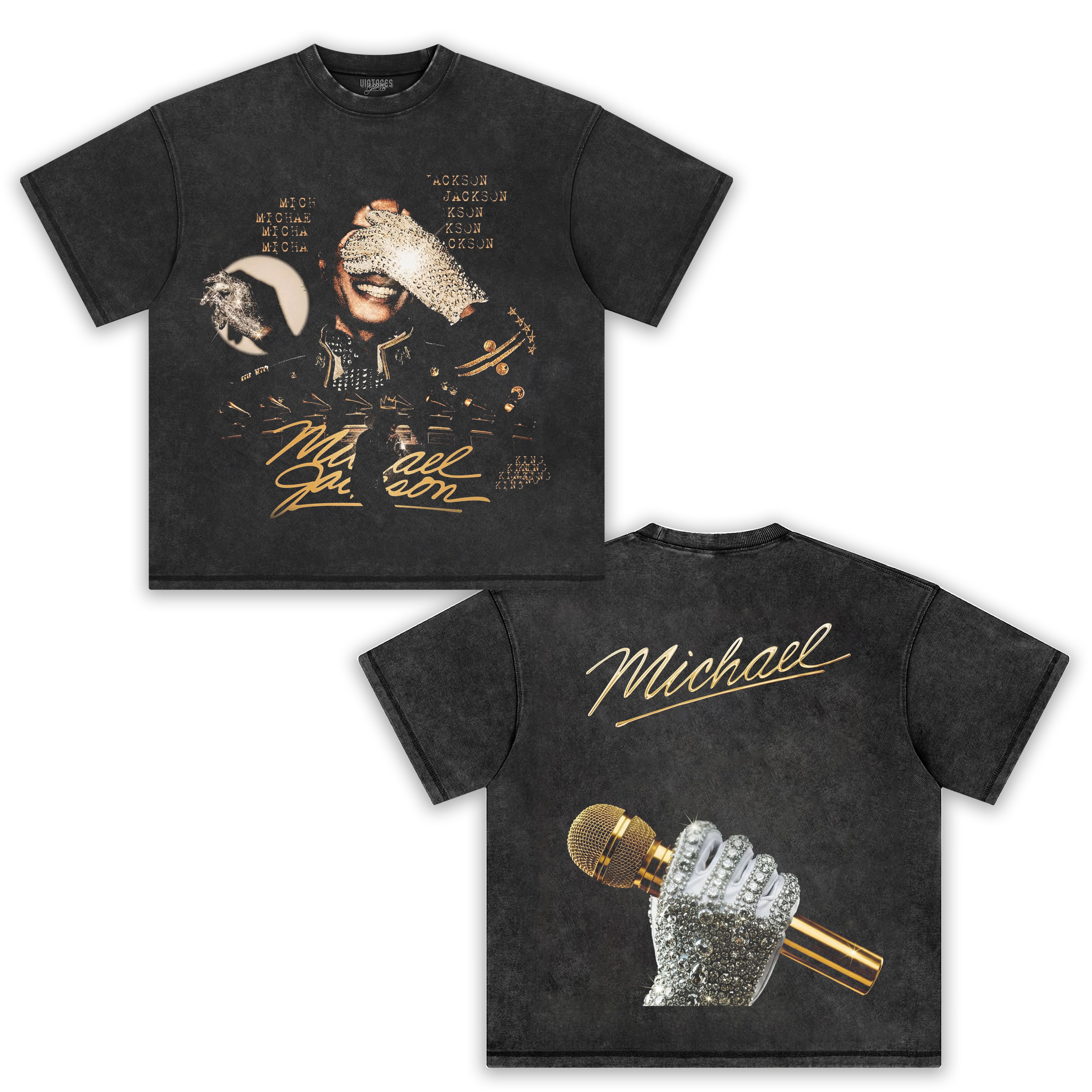 MICHAEL JACKSON KING OF POP VINTAGE V4 TANK TOP & TEE