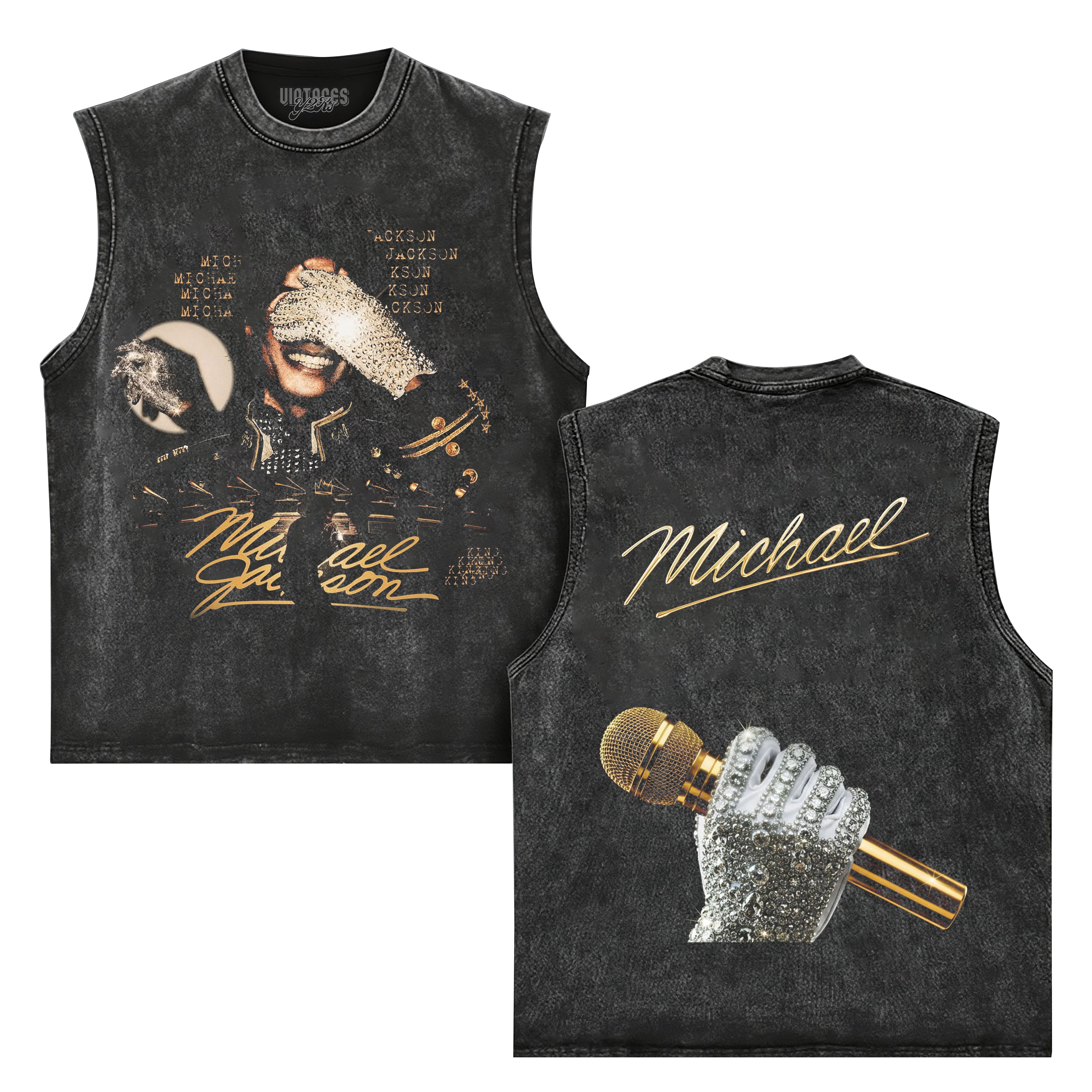 MICHAEL JACKSON KING OF POP VINTAGE V4 TANK TOP & TEE
