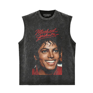 MICHAEL JACKSON SIGNED PHOTO TANK TOP & TEE & LONG SLEEVE & LAYERED LS & HOODIE