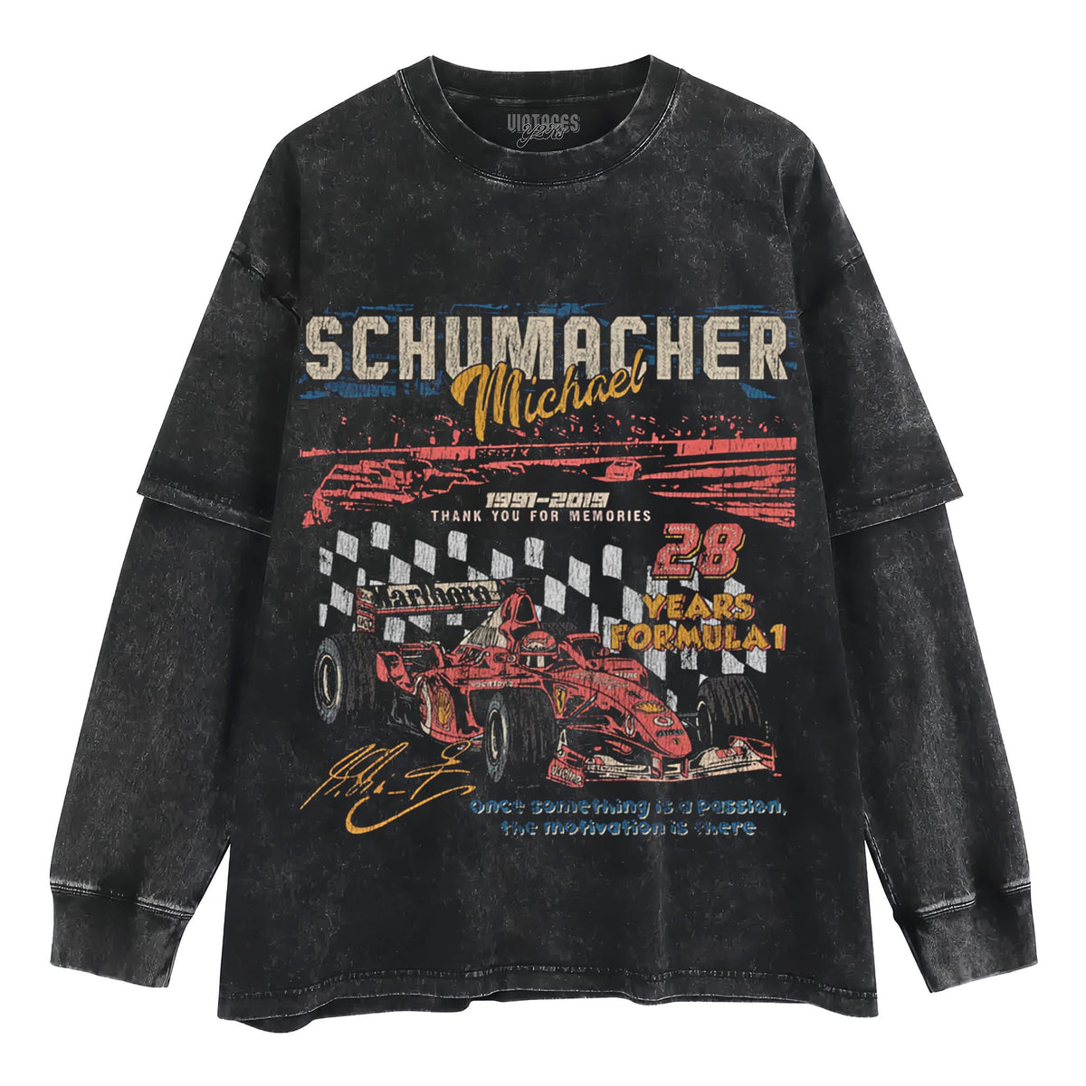MICHAEL SCHUMACHER 28 YEARS FORMULA 1 TANK TOP & TEE & LONG SLEEVE & LAYERED LS & HOODIE