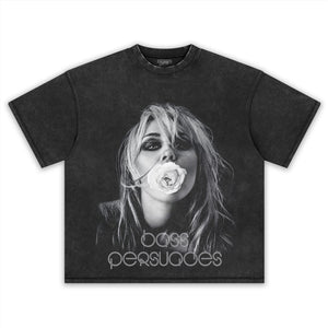 MILEY CYRUS & BASS PERSUADES TANK TOP & TEE & LONG SLEEVE & LAYERED LS & HOODIE