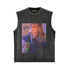 MILEY CYRUS HANNAH MONTANA FUNNY SMOKING V3 TANK TOP