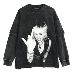 MILEY CYRUS LAYERED LONG SLEEVE