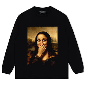 MONA LISA PARODY - MONA LISA IN TOILET TANK TOP & TEE & LONG SLEEVE & LAYERED LS & HOODIE