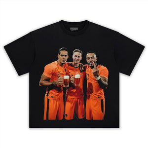 NETHERLANDS FOOTBALL STYLE V7 UNISEX TOP & TEE & LONG SLEEVE & LAYERED LS & HOODIE