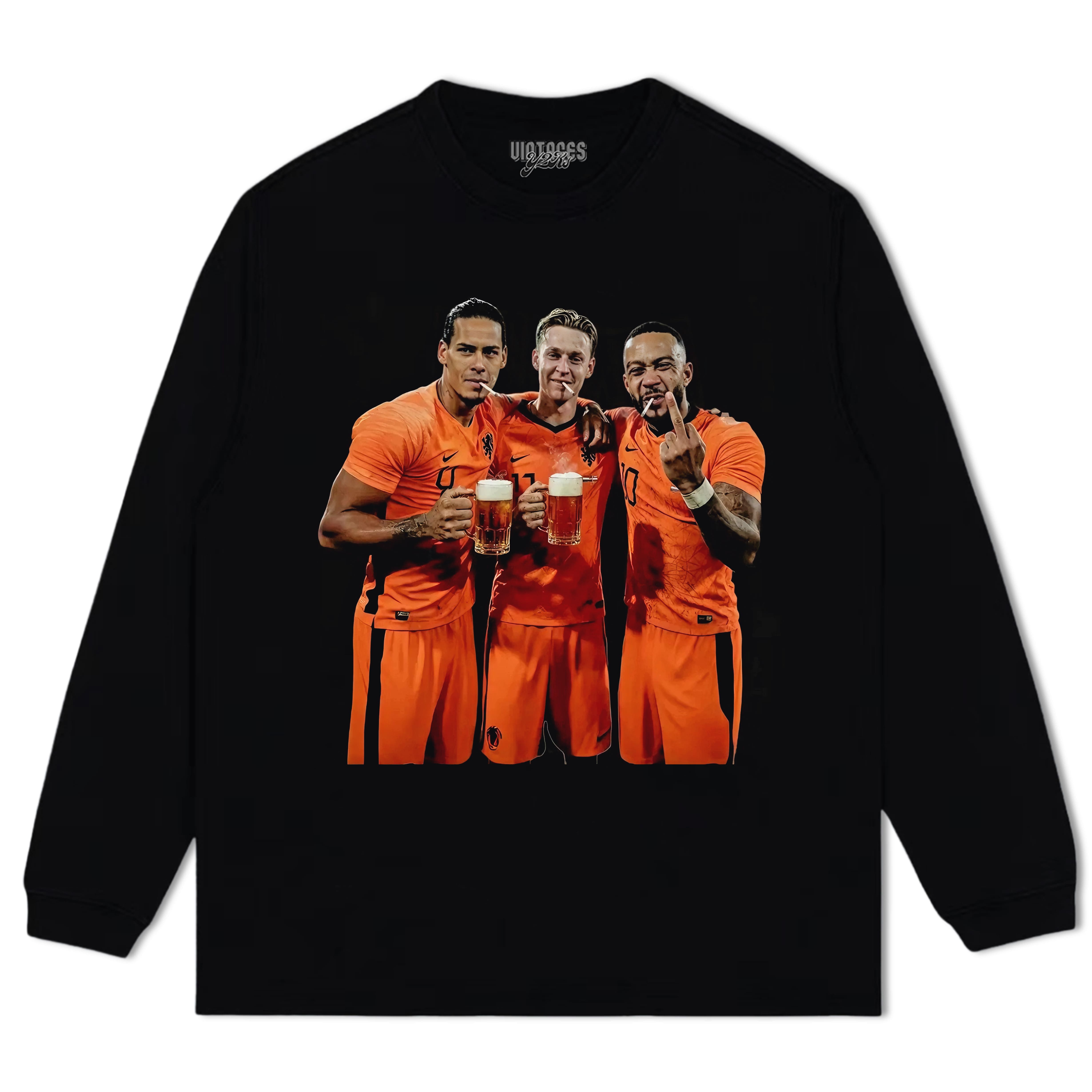 NETHERLANDS FOOTBALL STYLE V7 UNISEX TOP & TEE & LONG SLEEVE & LAYERED LS & HOODIE