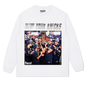 NEW YORK KNICKS NBA CUP CHAMPIONS TEE & LS & HOODIE