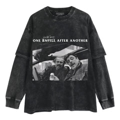 ONE SMALL BEER AFTER ANOTHER - COMEDY MEMES AND FILM ONE BATTLE AFTER ANOTHER LAYERED LONG SLEEVE