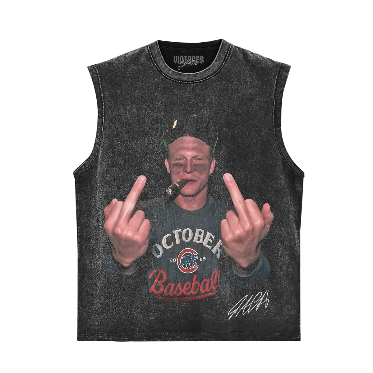 PETE CROW-ARMSTRONG - THE MIDDLE FINGER MEME TANK TOP & TEE & LONG SLEEVE & LAYERED LS & HOODIE