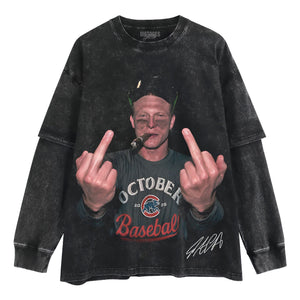 PETE CROW-ARMSTRONG - THE MIDDLE FINGER MEME TANK TOP & TEE & LONG SLEEVE & LAYERED LS & HOODIE