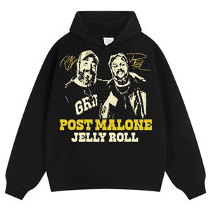 POST MALONE AND JELLY ROLL THE BIG ASS STADIUM TOUR 2026 TEE & LS & HOODIE