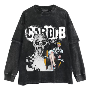 RETRO CARDI B MUSIC CONCERT TOUR 2026 TANK TOP & TEE & LONG SLEEVE & LAYERED LS & HOODIE