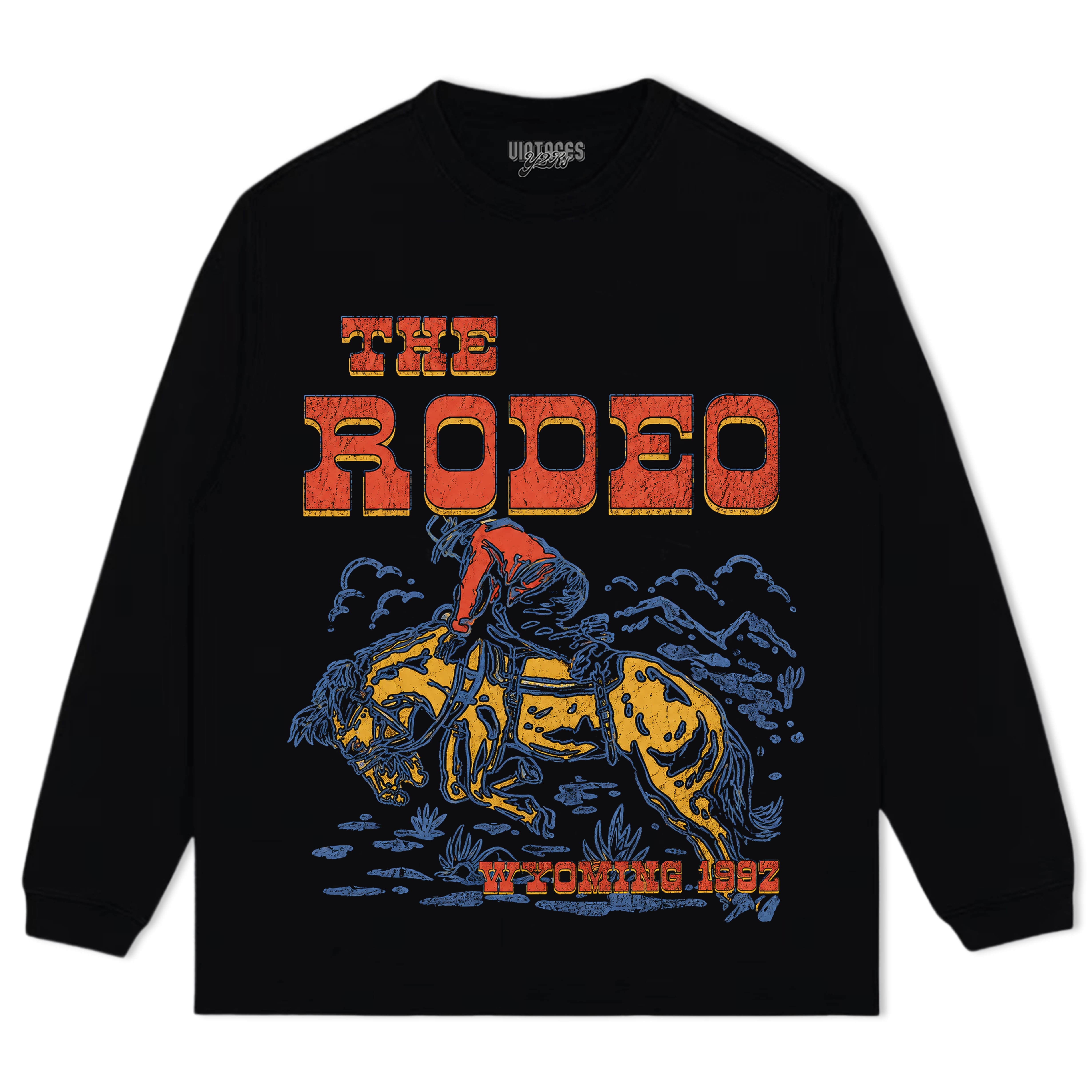RETRO COWBOY RODEO SHIRT WESTERN TANK TOP & TEE & LONG SLEEVE & LAYERED LS & HOODIE