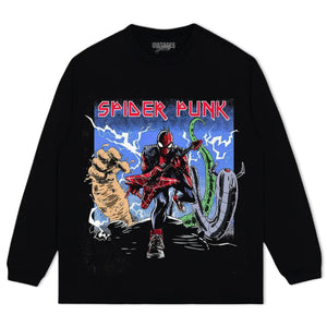 RETRO SPIDER PUNK PUNK-ROCK HERO TEE & LS & HOODIE