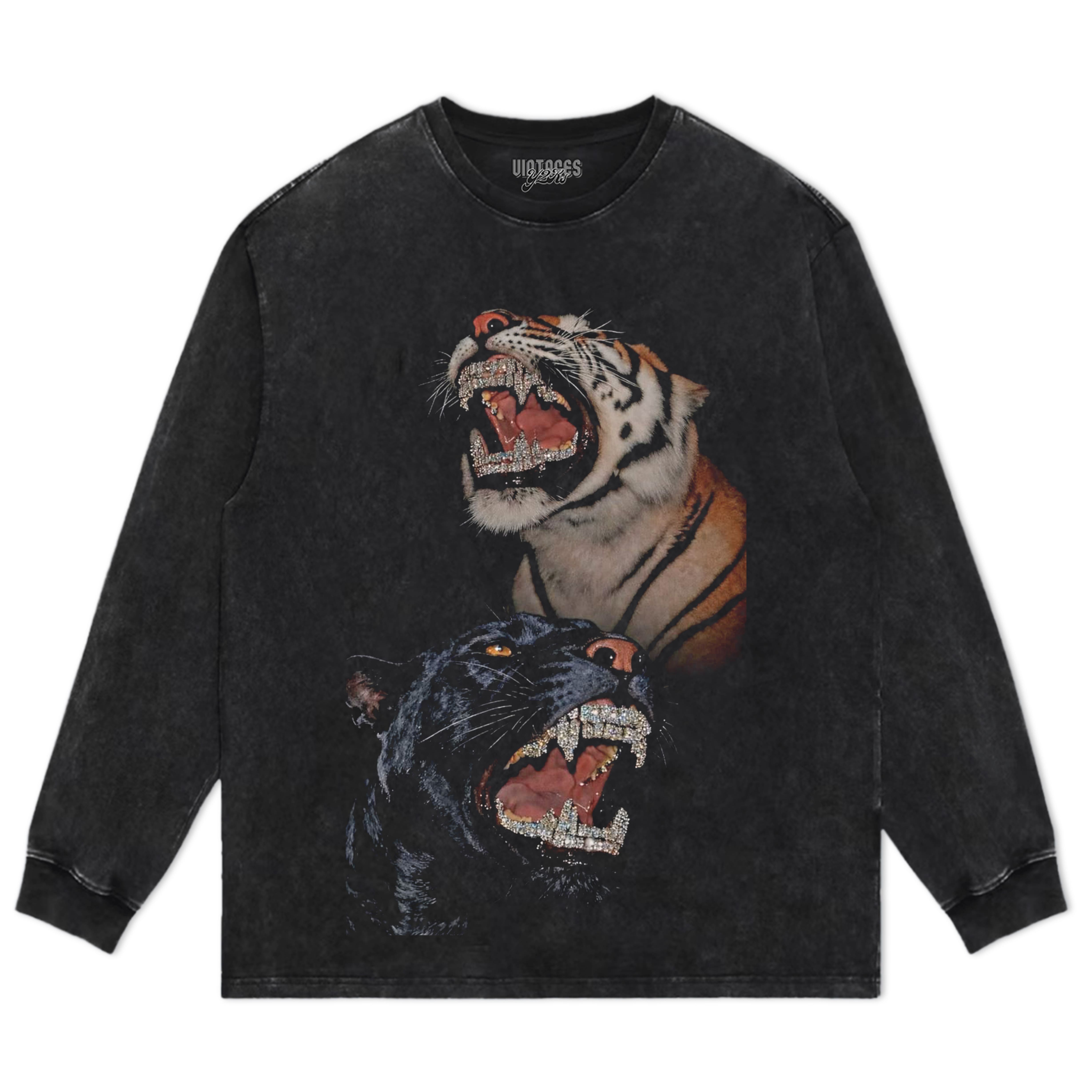 RETRO STREET STYLE & BLACK PANTHER - TIGER TANK TOP & TEE & LONG SLEEVE & LAYERED LS & HOODIE