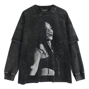ROBYN RIHANNA TANK TOP & TEE & LONG SLEEVE & LAYERED LS & HOODIE