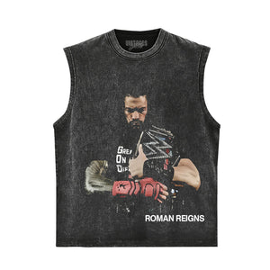 ROMAN REIGNS ACKNOWLEDGE ME GOLD TITLE TANK TOP & TEE & LONG SLEEVE & LAYERED LS & HOODIE