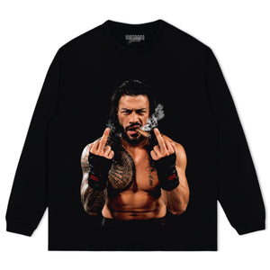 ROMAN REIGNS MIDDLE FINGER TANK TOP & TEE & LONG SLEEVE & LAYERED LS & HOODIE