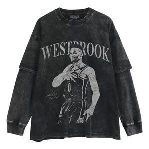 RUSSELL WESTBROOK TRIPLE DOUBLE VINTAGE TANK TOP & TEE & LONG SLEEVE & LAYERED LS & HOODIE